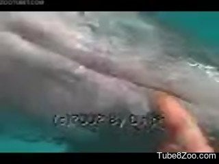 Female tapes herself when deep fingering the dolphin's vag