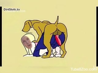 Kinky animated sequences of a chick getting ass fucked by a dog